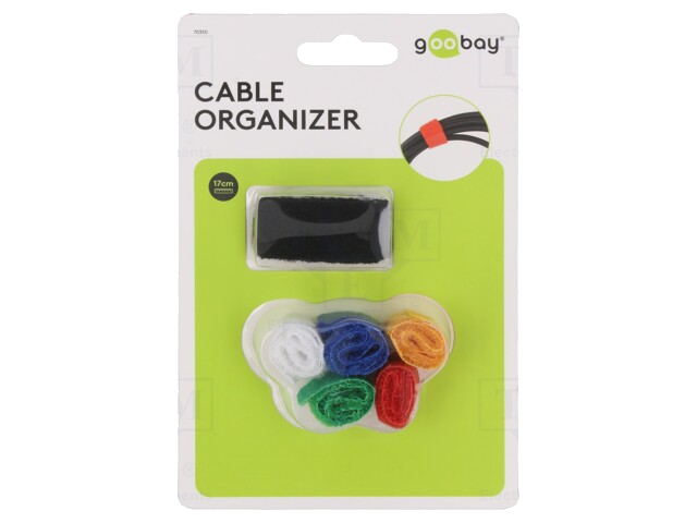 Klittenband kabelbinder; L: 170mm; W: 20mm; 6st. Klittenband kabelbinder; L: 170mm; W: 20mm; 6st.